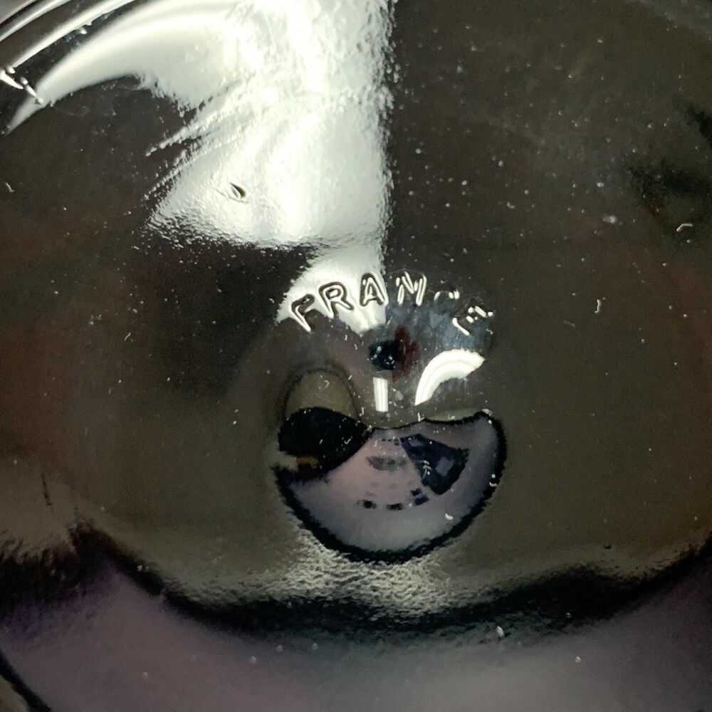Glasses France Martini Clear Black Stem 6 1/2 Glass Lot of 2‎ - Picture 5 of 5